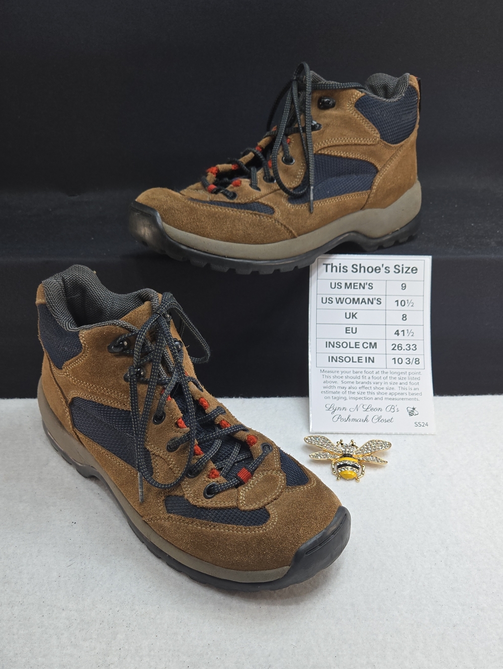 Lands End Suede Leather Trail Hiking Boot Style 73781
